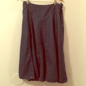 Long, Full Denim Skirt